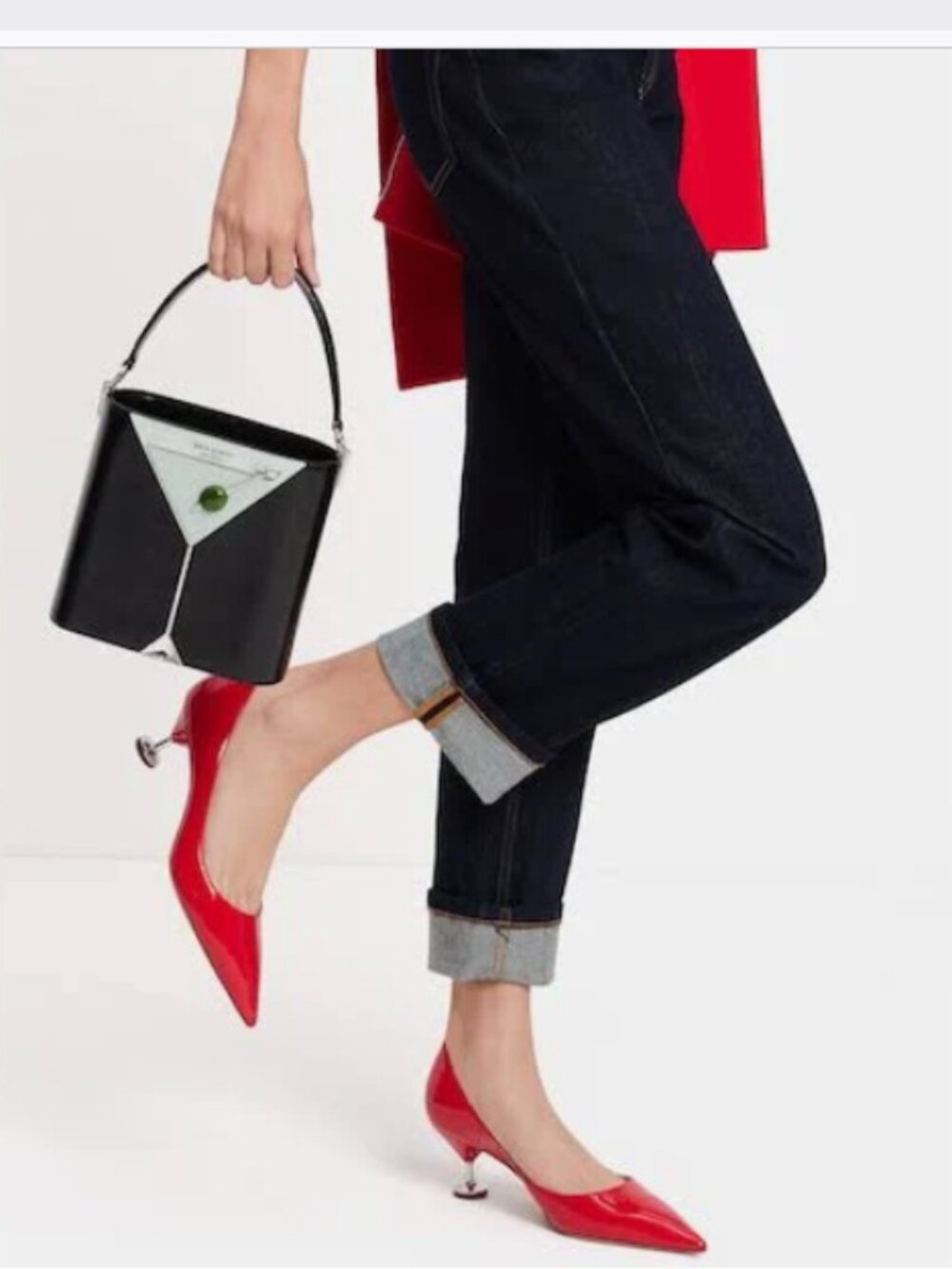 NWT Kate Spade, Shaken not Stirred Martini Embellished Top-handle Crossbody Bag - Picture 3 of 6